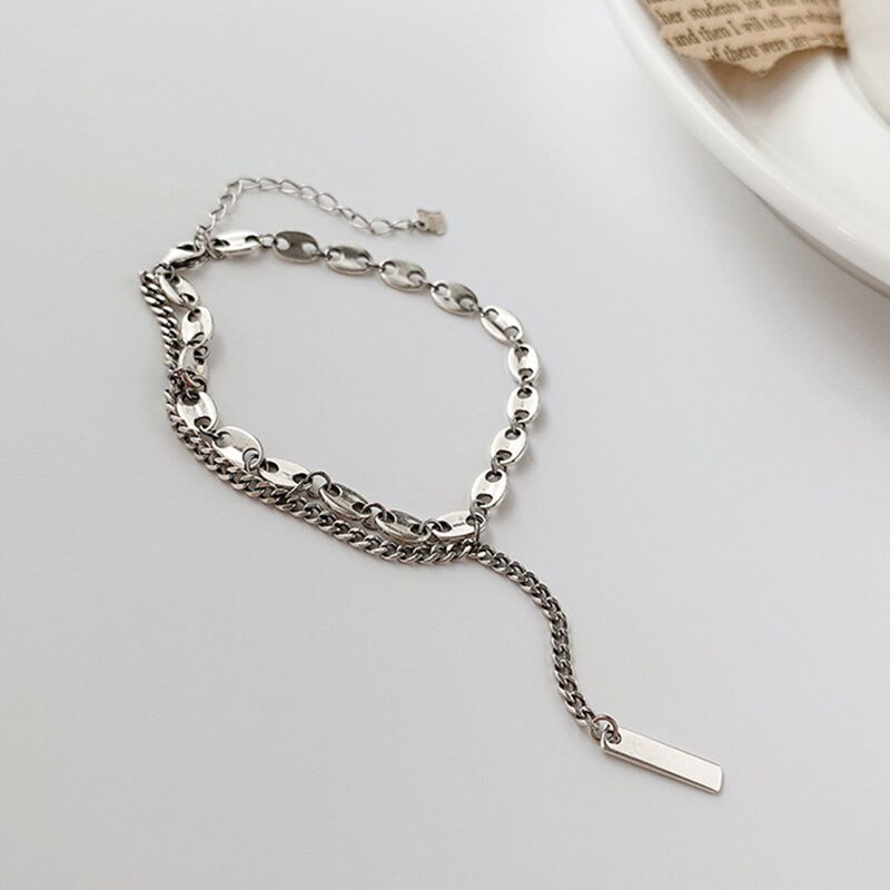 Foxanry 925 Sterling Zilver Unieke Ketting Armband Voor Vrouwen Zomer Trendy Elegante Leuk Varken Neus Party Sieraden