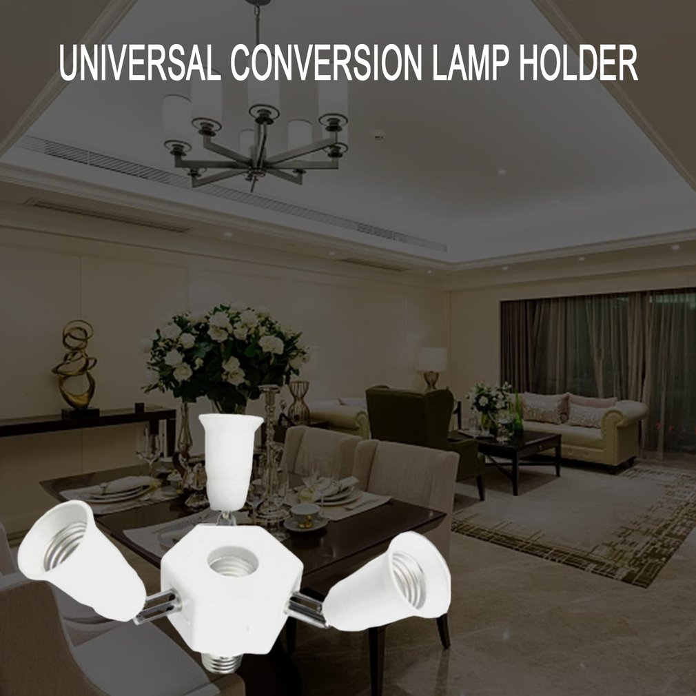 GLEAVI 3-Pack E27 Lamp Socket Splitter – Y-Shape Dual Holder Adapter, Fire-Resistant PBT & Copper, For Expanded Lighting Coverage