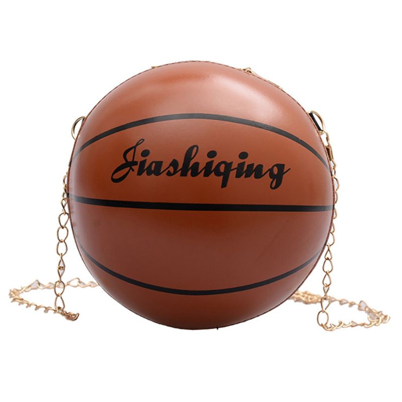 Bolso basquetbol de para mujer, bandolera con forma de bolso de hombro de cuero de PU, bolso de mano, bolso de mensajero: BN