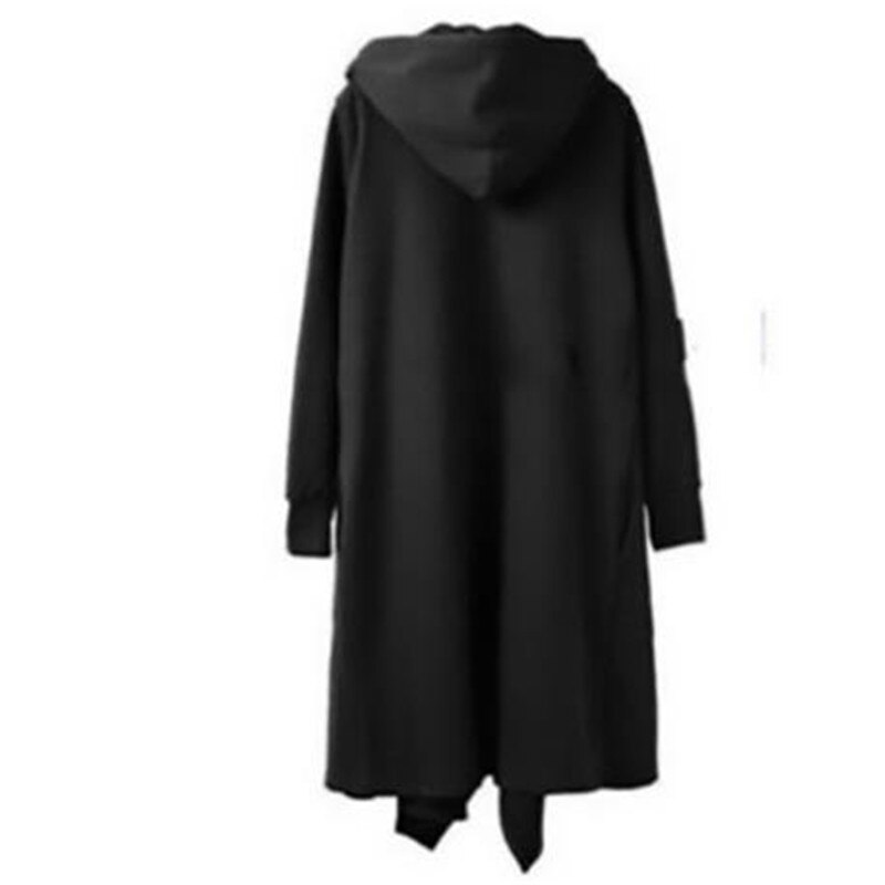 Mens Loose Cape Hooded Long Sleeve Robe Top Cosplay Man Hip Hop Coats Male Hoodie Cotton Streetwear Hombre Jackets