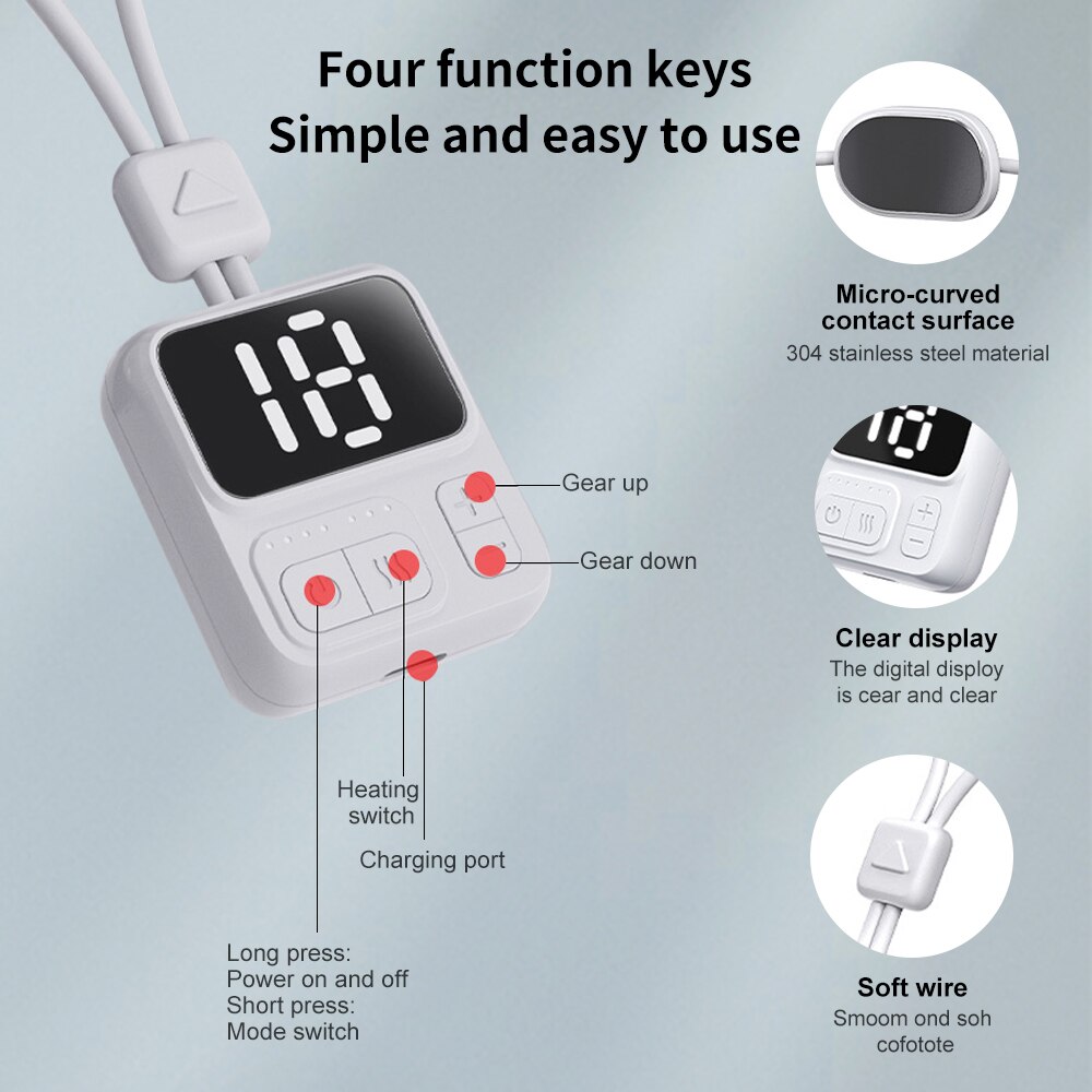 Portable Neck Massage Machine Electric Massager Mini Care Cervical Neurostimulator Appliances Devices Apparatus Pain Relaxation