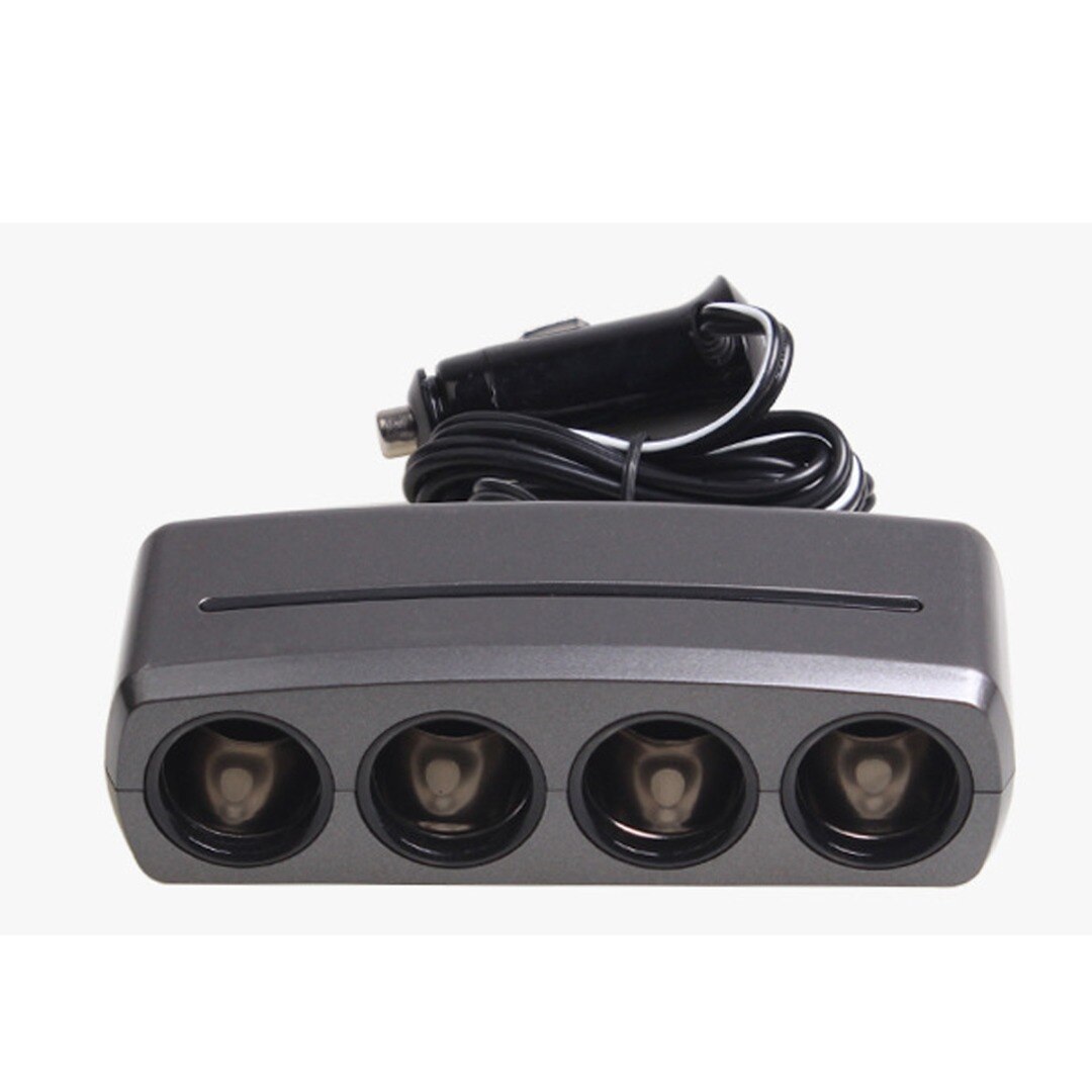 1Pc Voor 12/24V Auto 4 Way Sigarettenaansteker Splitter Adapter Blauwe Lampje Voor Tablet smartphone Gps Lader Socket