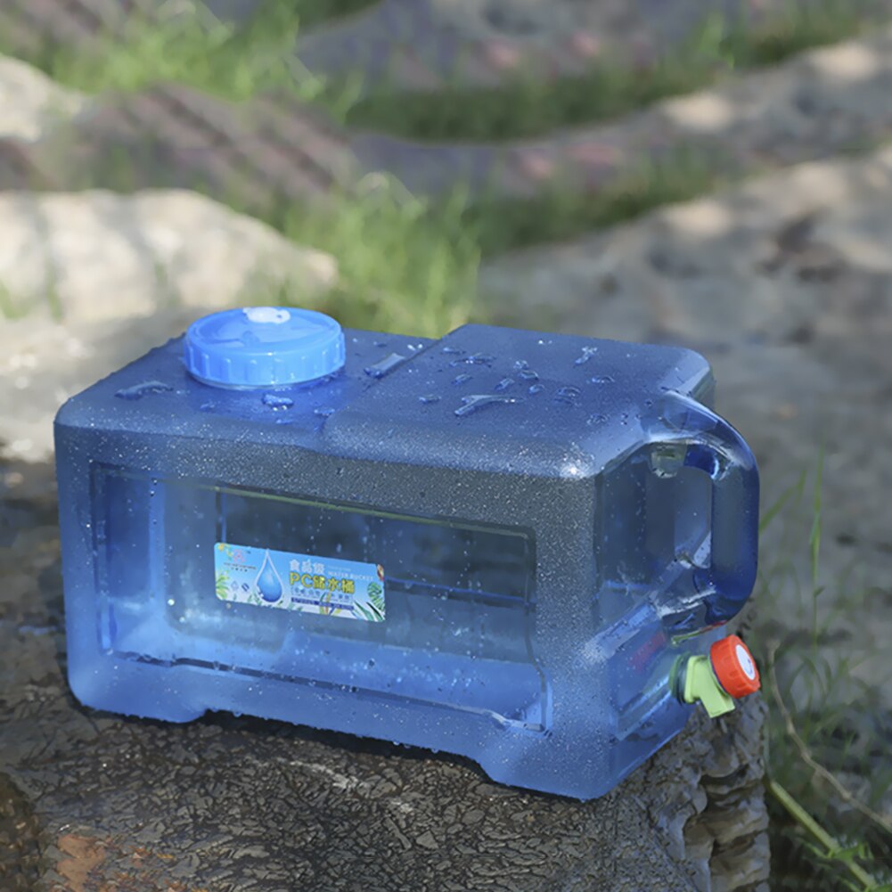 12L Capaciteit Outdoor Water Emmer Draagbare Auto Rijden Water Tank Container Met Kraan Voor Camping Picknick Wandelen
