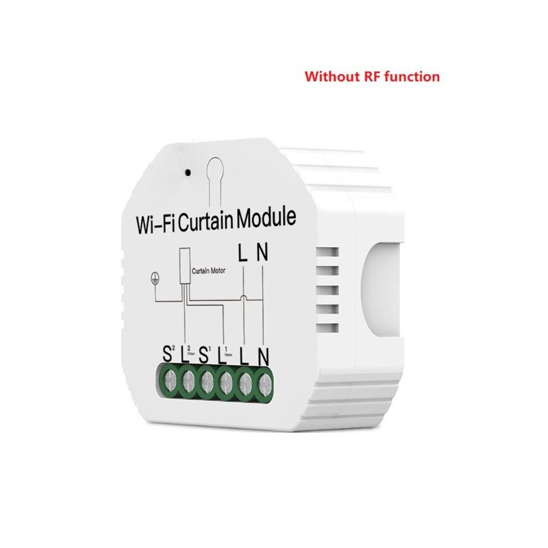 Wifi rf smart gardinmodul omkopplare rullgardiner jalusimotor timerinställning: Utan rf-funktion