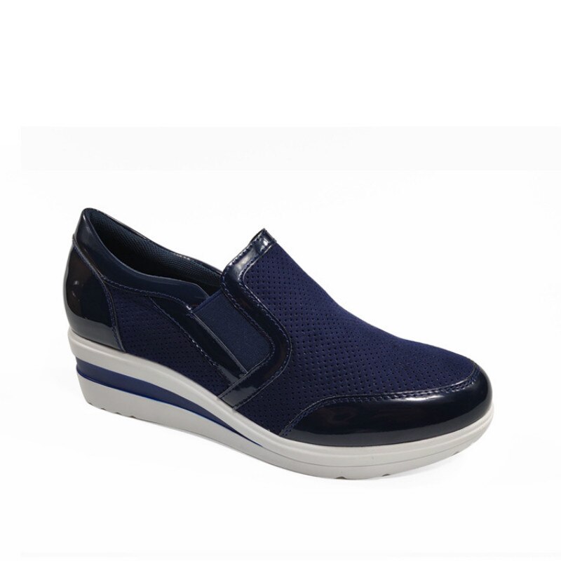 Fujin sneakers dames herfst winter ronde neus instappers ademend dikke onderkant vrijetijdsschoenen effen naaien damesschoenen