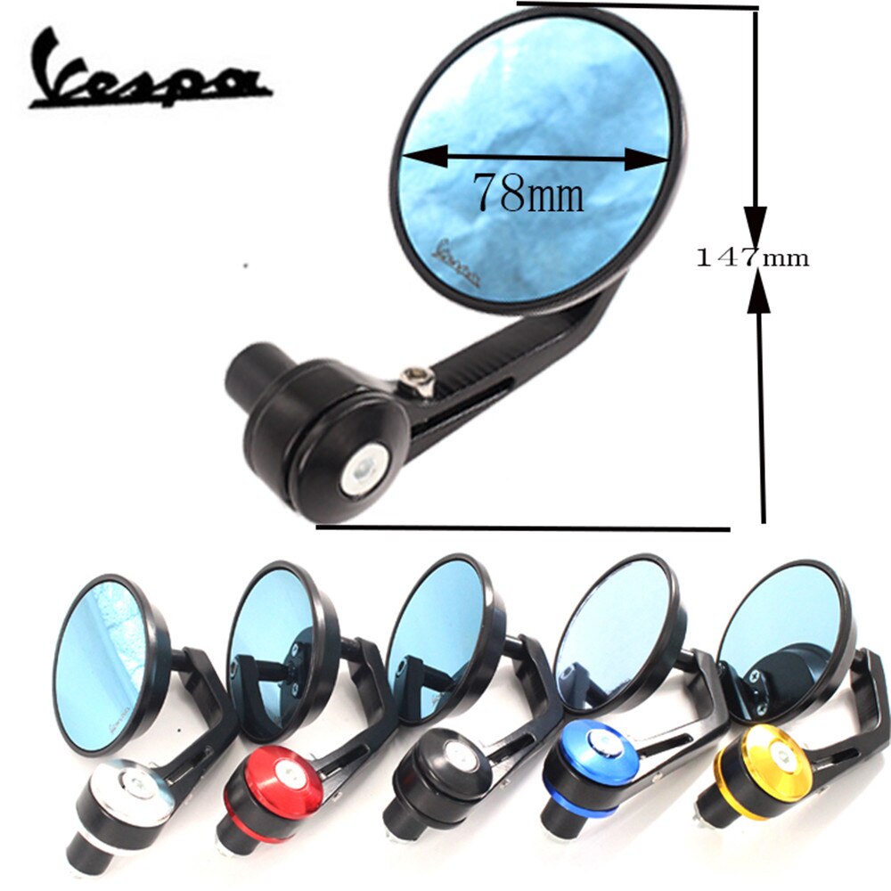 Motorfiets Achteruitkijkspiegel Scooter Handvat Bar End Side Achteruitkijkspiegels Voor Vespa Lt Lx Gt Gts Gtv 60 125 150 200 250 300 300ie