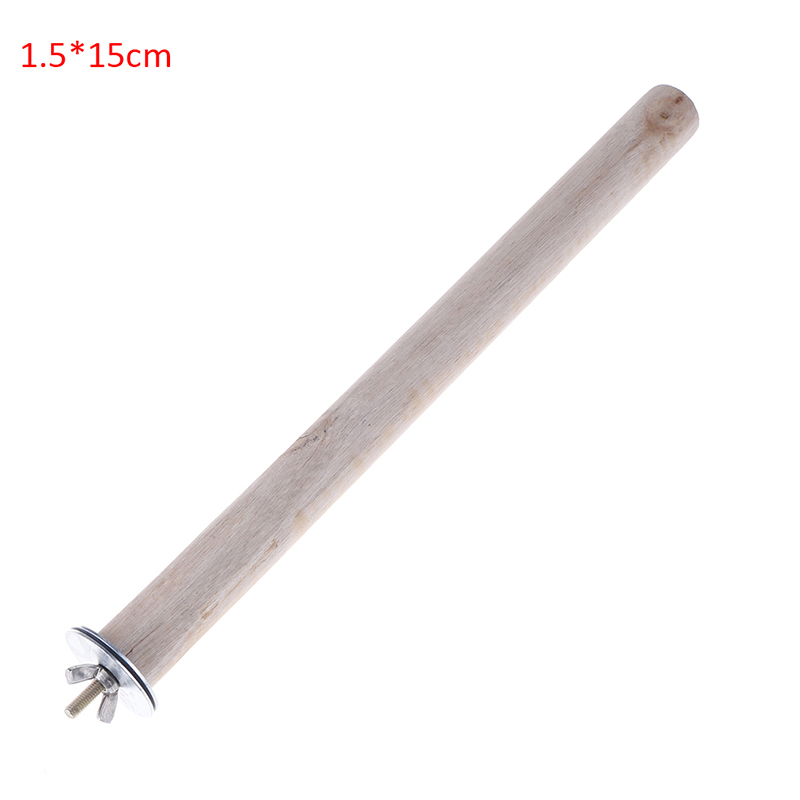 Soportes para loros de madera, 1 unidad, percha de palo para pájaros, accesorios para jaulas de pájaros: 1.5x15cm