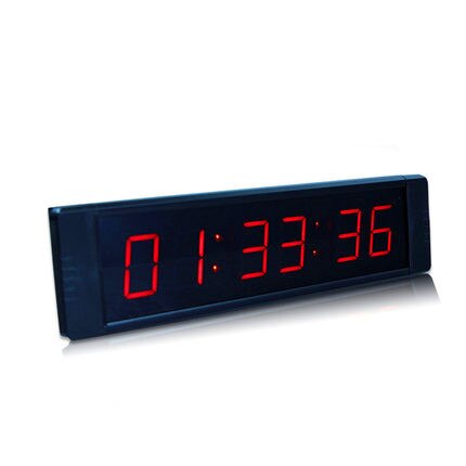 6 Digits led Display Electronic Clock Timer 12H / 24H LED Countdown Clock IR Remote Gym Fitness Training Count Up Countdown Time