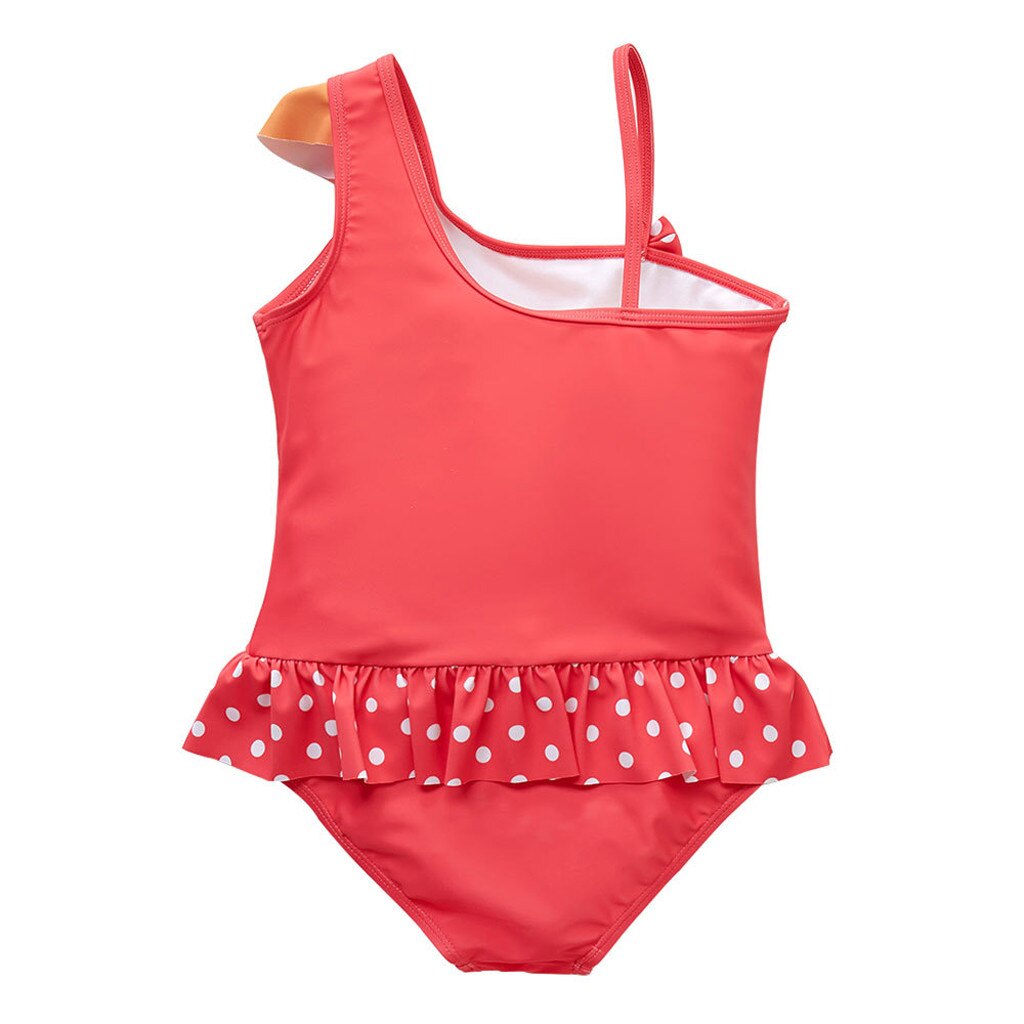Ruffles Dot print Toddler Kid Baby One Pieces Swimsuits Girl bathing suit Cartoon Straps Romper слитны купальник для девочки2020