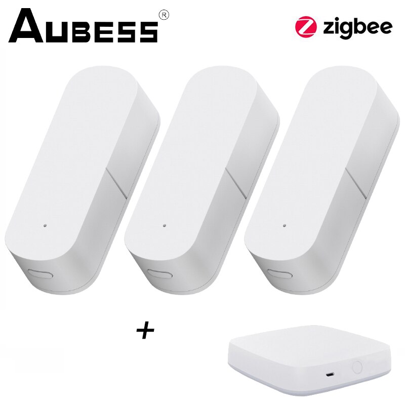 Aubess Zigbee Smart Vibration Sensor Home Security Protection Real-Time Monitor Alarm Push Tuya Smart Life APP History Record
