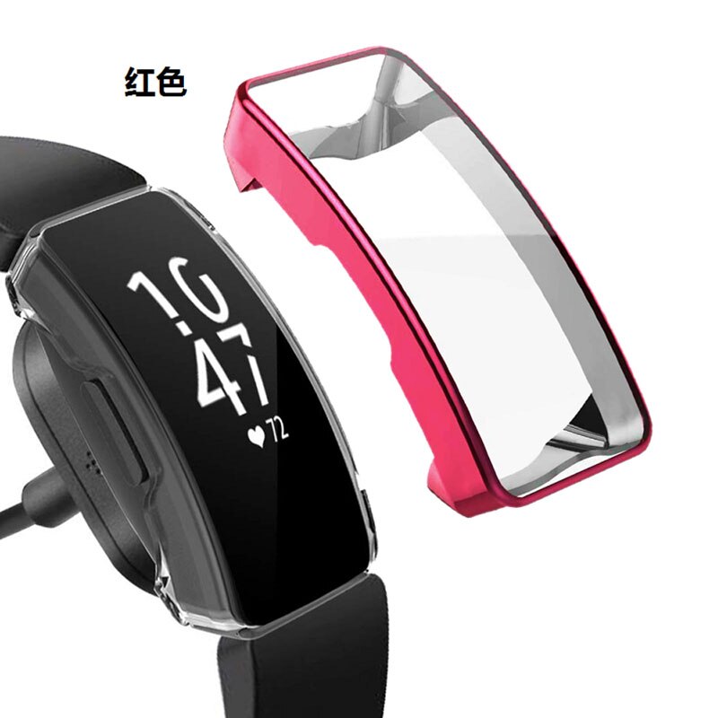TPU Case For Fitbit Inspire HR All Around Screen Protective Shockproof Shell For Fitbit Inspire watch Accessories: Red / For Inspire HR