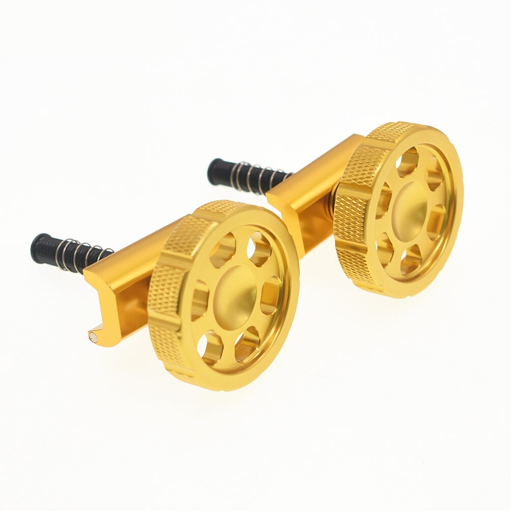 TWTOPSE AL7075 Bike Bicycle Hinge Clamp Plate For Brompton Folding Bike 3SIXTY PIKES Magnetic C Clamp Plate Lever Accessory Part: Circle Gold