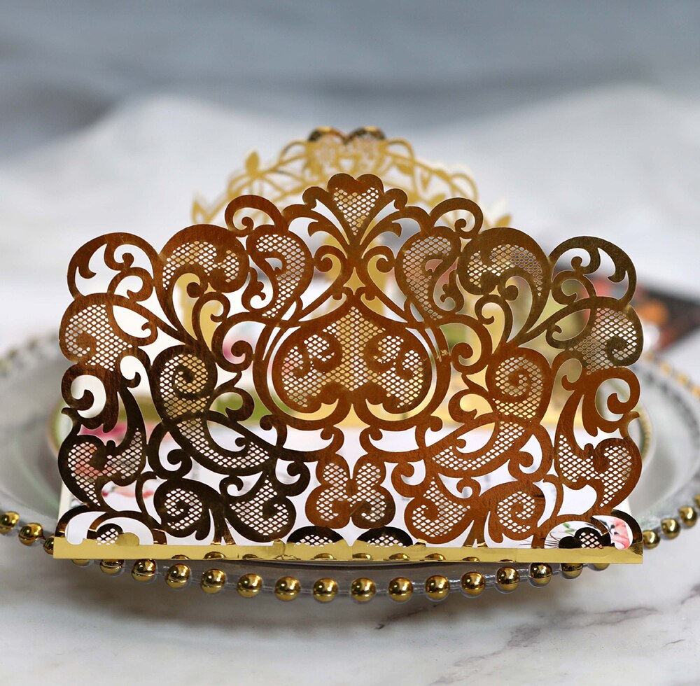 1X Gold Sweetheart Wedding Invitations 3D Pop Up Bride And Groom Bridal Shower Greeting Cards