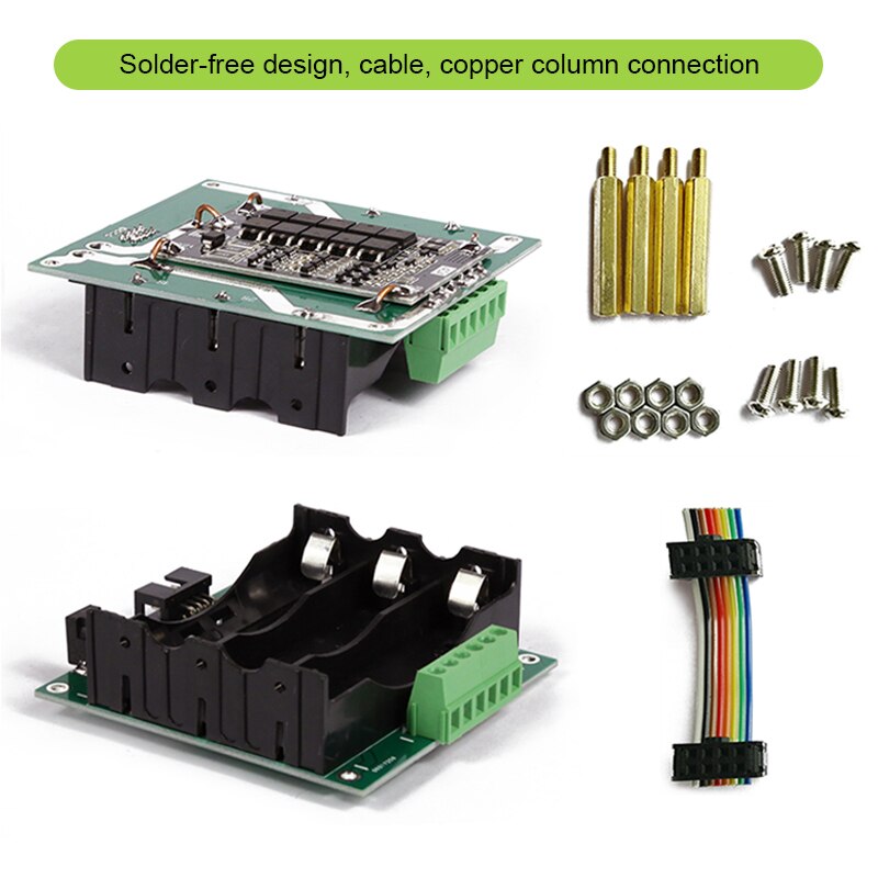 Diy 12V 3S Power Muur Batterij Houder 18650 Batterij Spoelen Bescherming Bms 18650 Batterij Box Kan Worden gestapelde