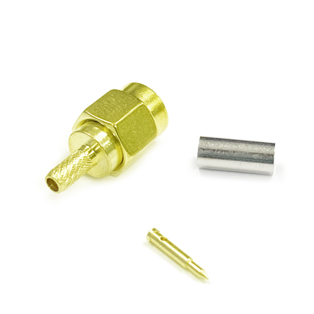 1Pc Sma Male Plug Rf Coax Modem Connector Crimp Voor RG316 RG174 LMR100 Kabel Recht Verguld Voor Draadloze modem