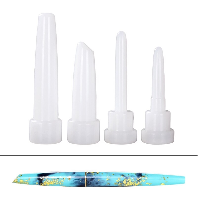 1 Set Brunnen Stift Epoxy Harz Form Zylinder Stift Form Silikon Form DIY Handwerk Kerze Casting Werkzeuge: B