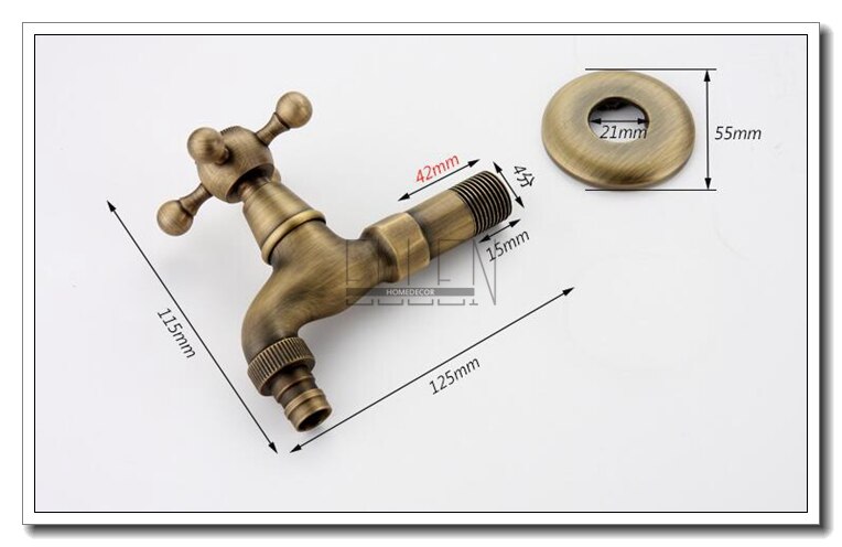 Vidric Antieke bronzen kraan Tuin Bibcock wasmachine kraan outdoor kraan voor Tuin