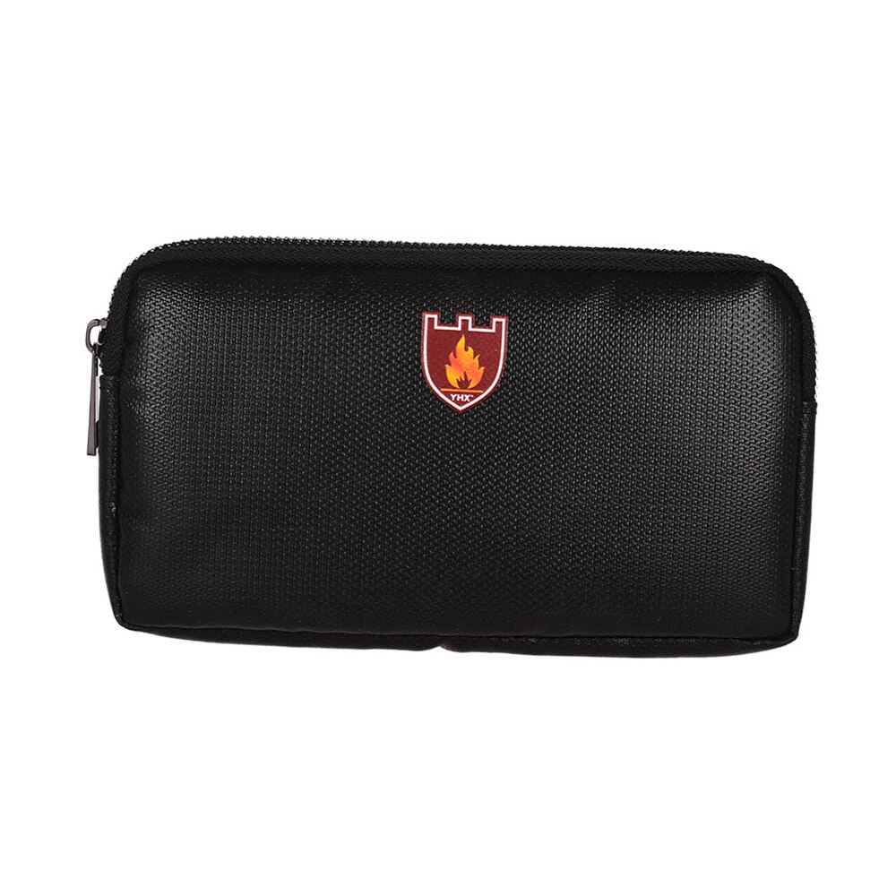 Portable Safe Organizer Fireproof Bag 8.19*4.65in Zipper Closure for Electronic Products Mobile Phones Powerbanks