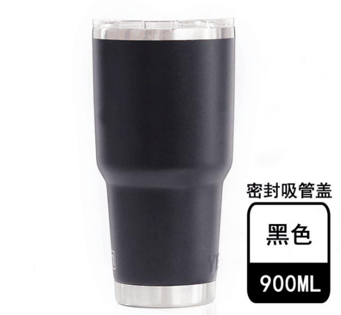 Gobelet en acier inoxydable à Double paroi | Isolation sous vide, tasse à café de voyage 30oZ: Black