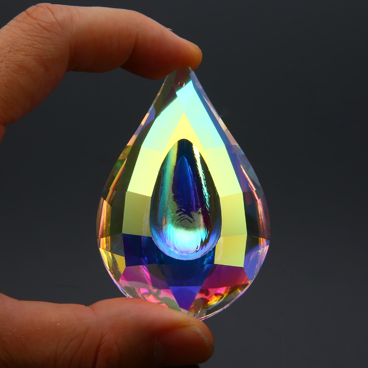 1pc 76mm Colorful Chandelier Glass Crystals Drops K9 Crystal Lamp Prisms Parts Drops Pendants