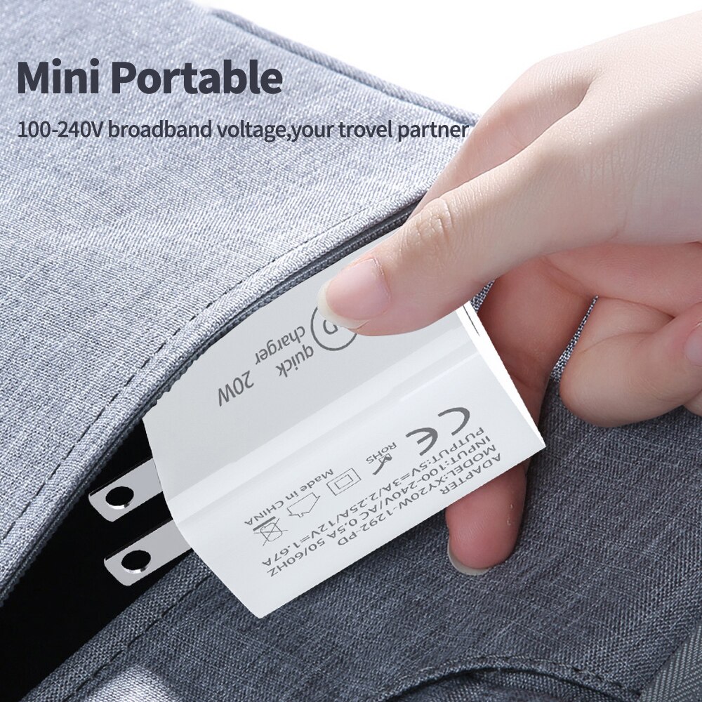 PD 20W Usb C Charger For iPhone 12 Mini Pro Max 12 11 Xs Xr X 8 Plus Fast Charging TypeC PD Charger For iPad Air 4 iPad Pro