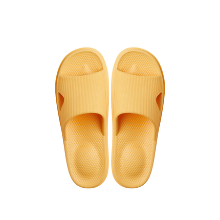 Xiaomi Men Women Couples Flat Slippers Summer Flip Flops Sandals Household Casual Bath Slip On Slides With Bulge Massage Dots: Yellow 37-38