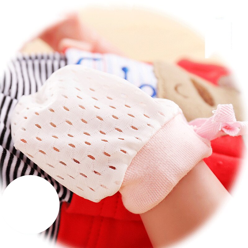 Estate in Mesh Traspirante Guanti Neonato Guanti Anti-Graffi Guanti Bambini Protezione Viso Cotone Scratch Guanti