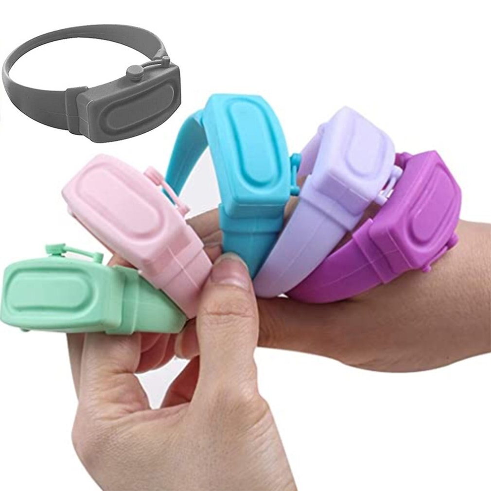 1P Wistband Hand Doseer Hand Ontsmetten Drinkbaar Silia Gel Afzien Pompen Ontsmetten Hand Baelets Wist Baelet