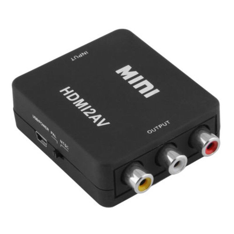Mini 1080p hdmi komposit till rca o video av cvbs omvandlaradapter för hdtv