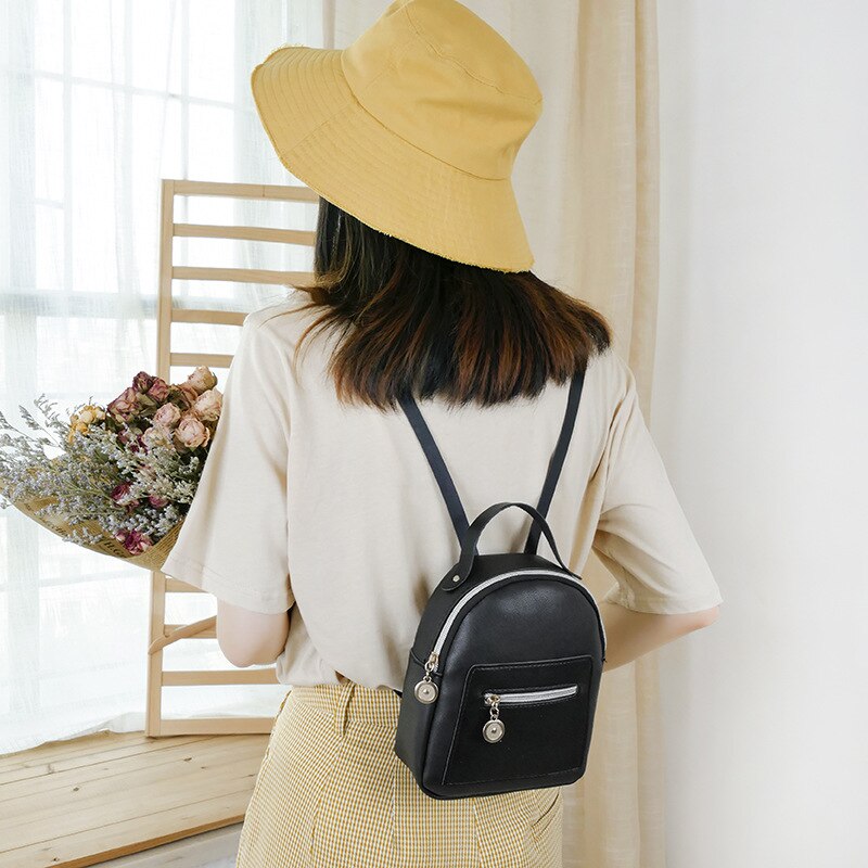 Enfants Mini sac à dos sac à bandoulière en cuir synthétique polyuréthane pour femmes pour adolescentes enfants multi-fonction petit sac à dos dames sac d'école sac à main