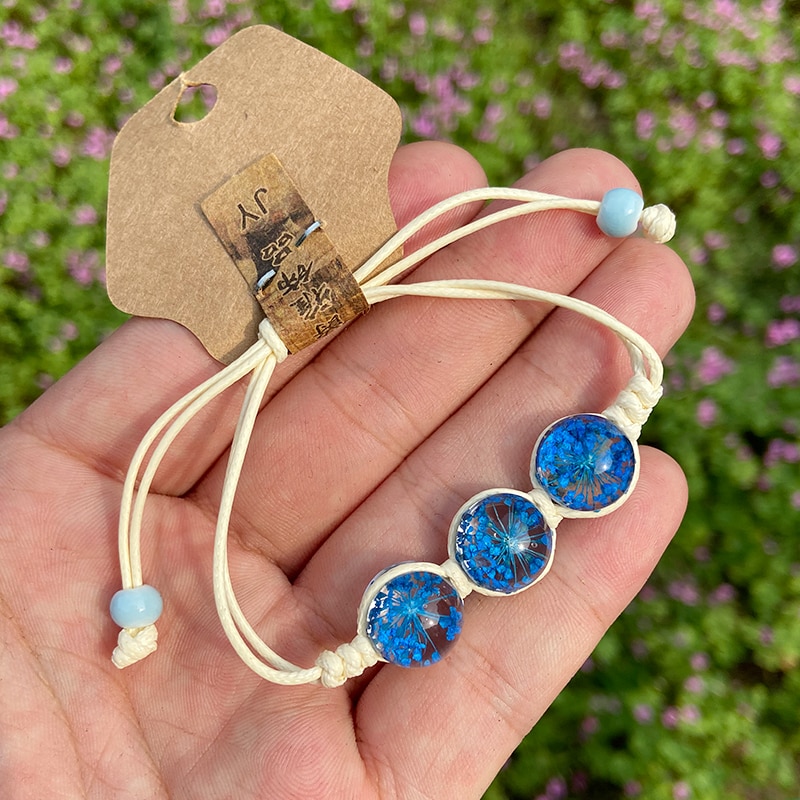 Dames armband met kristallen kralen, dames armband met bloemenpatroon, verstelbare maat, transparante kralenarmband, fijne sieraden
