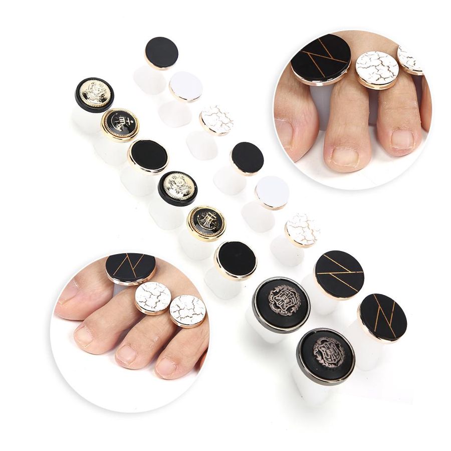 Tåkorrigerer silikon nail art tåseparator vaskbar gjenbrukbar tåseparasjonsverktøy manikyr pedikyr pleie separator negleforsyning