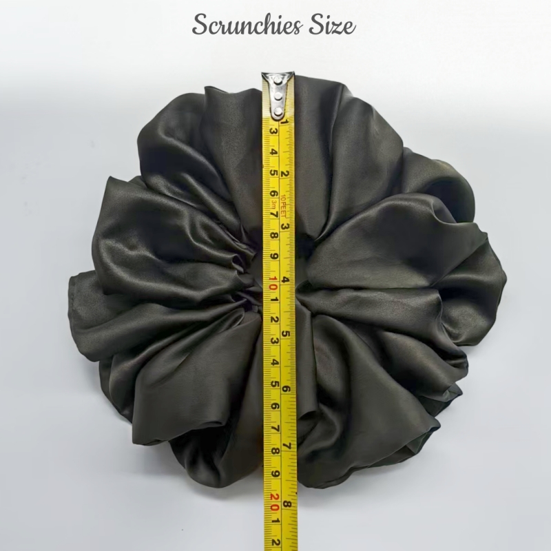 Grandes scrunchies de cetim oversized jumbo scrunchy dormir gigante muçulmano elástico volumizing puro costura laço de cabelo scrunchie