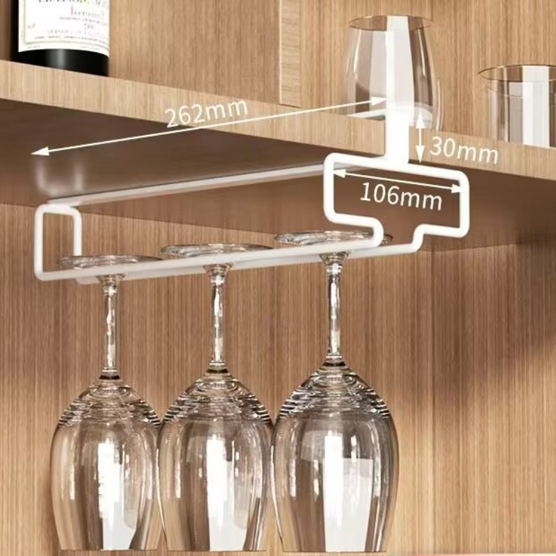 Home aan de muur gemonteerd wijnglasrek, kast wijnglashouder, hoge voet glashouder, wijnrekdecoratie, ideaal voor keuken: legergroen