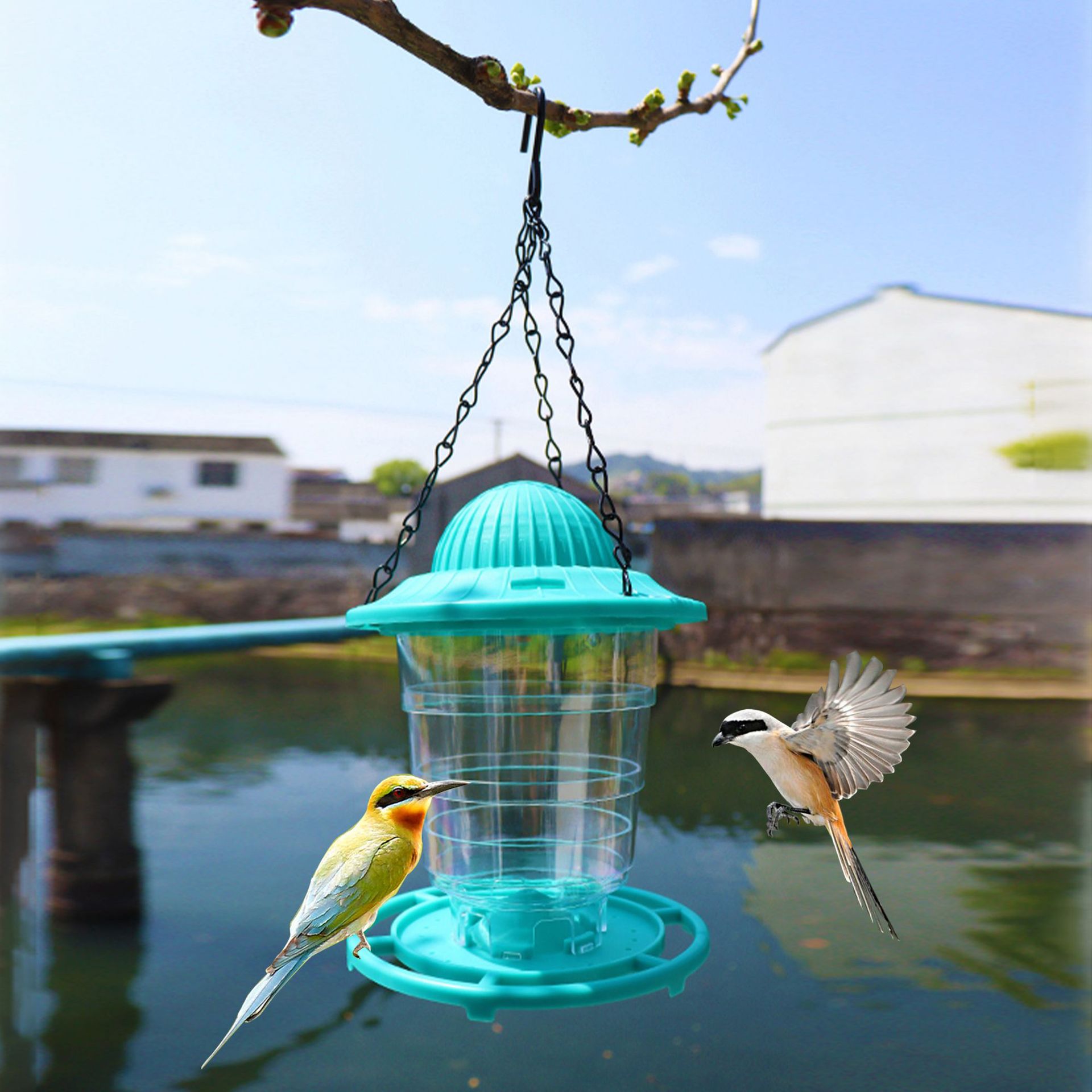 Hummingbird Feeder Portable Folding Outdoor Hanging Style Bird Feeder Decoration for Garden Yard
