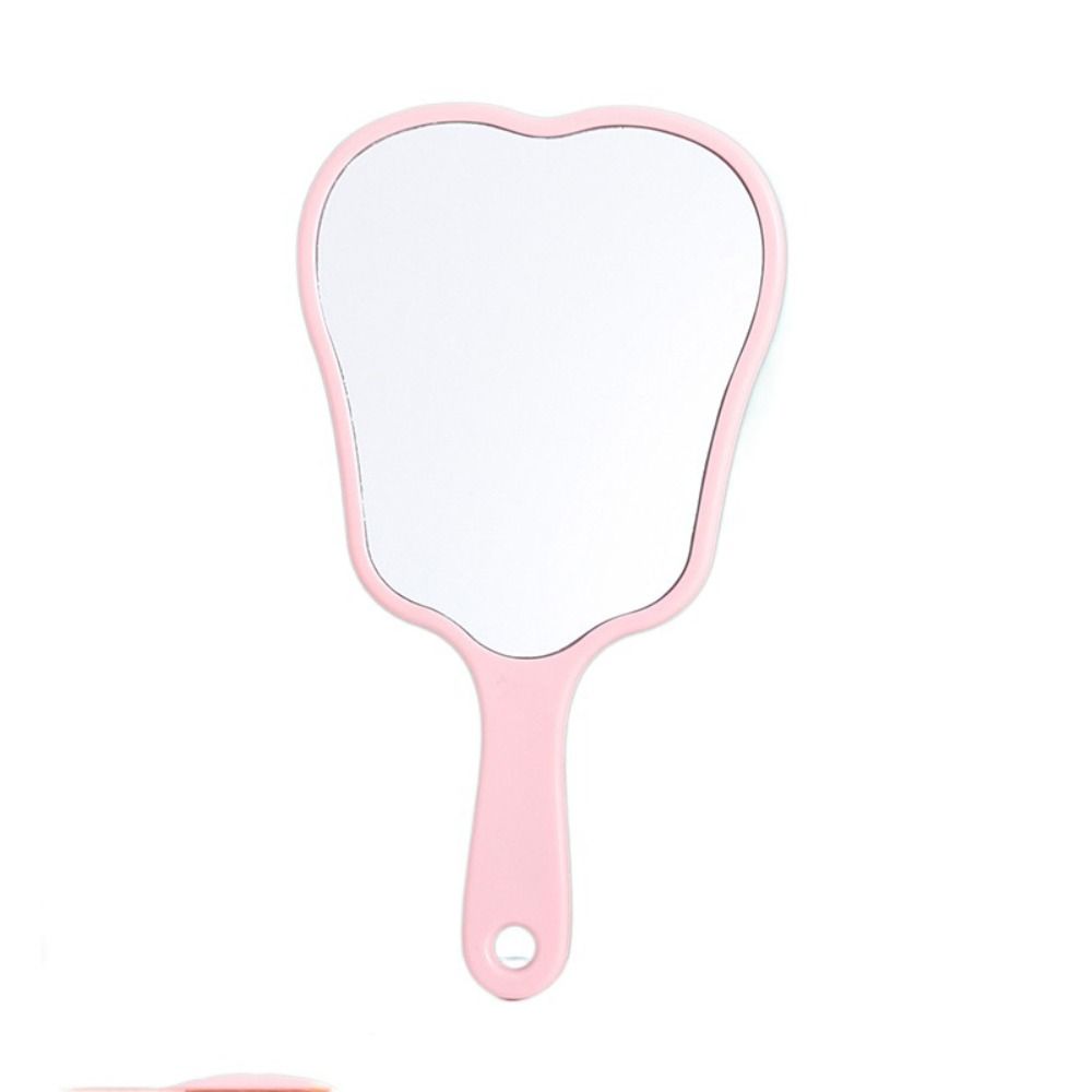 Espelho portátil em forma de dente de plástico para mulheres, durável e leve, de alta definição, espelho de maquiagem portátil mini espelho setorial portátil: Verde