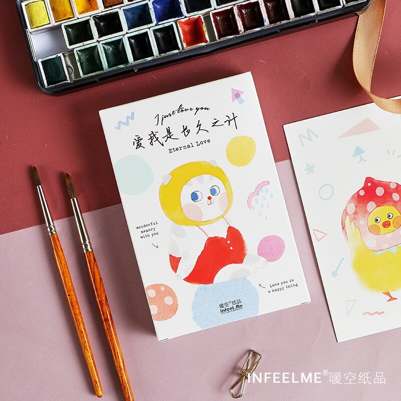 30 Sheets/Set Eternal Love Series Paper Postcard Cute Animals Greeting Card Birthday Card Message Card