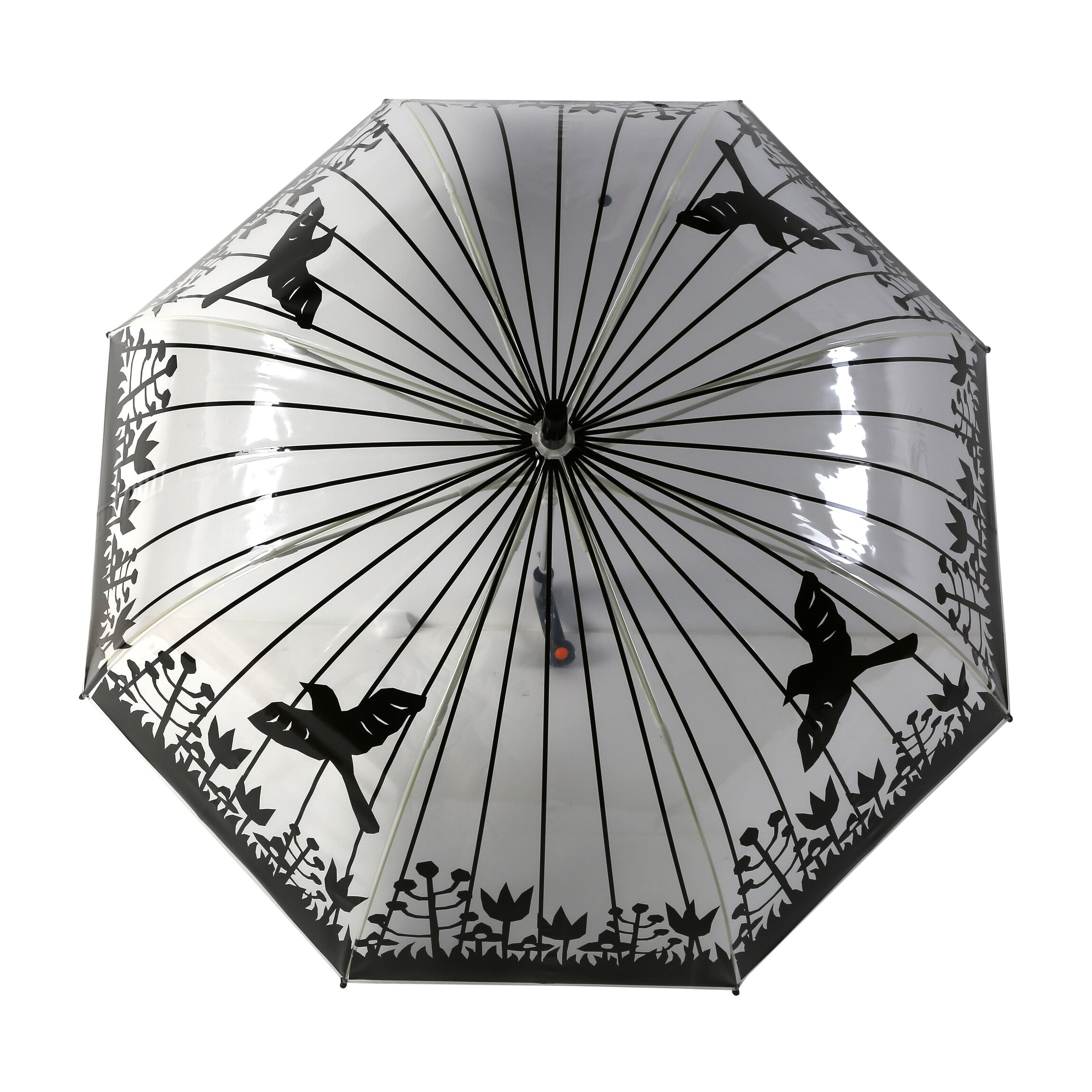 Stærkt voksen skridsikkert håndtag sort fuglebur voksen langhåndet gennemsigtig paraply