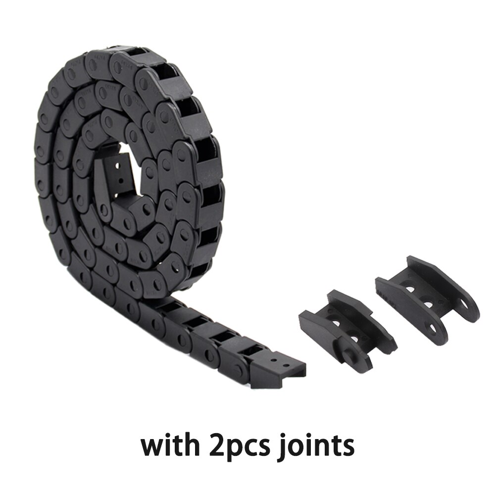 3D printer parts 1m Black Nylon Cable Drag Chain Wire Carrier for 3D Printer CNC Machine 10x10mm 7x7mm: 10x10 / With 2pcs joints