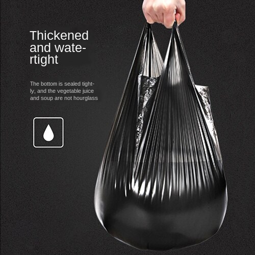 1 Roll/100Pcs Vest Type Garbage Bag Trash Bags Durable Disposable Plastic Home Kitchen Bathroom Disposable Drain Dustbin Bag