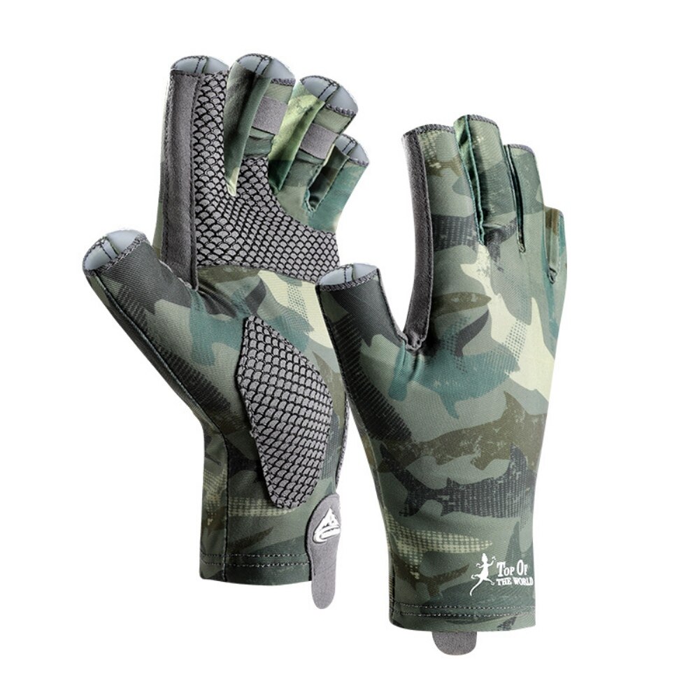 Gants de pêche pour l&#39;extérieur, Protection contre le soleil, Protection UV, sans doigts, pour le kayak et l&#39;aviron