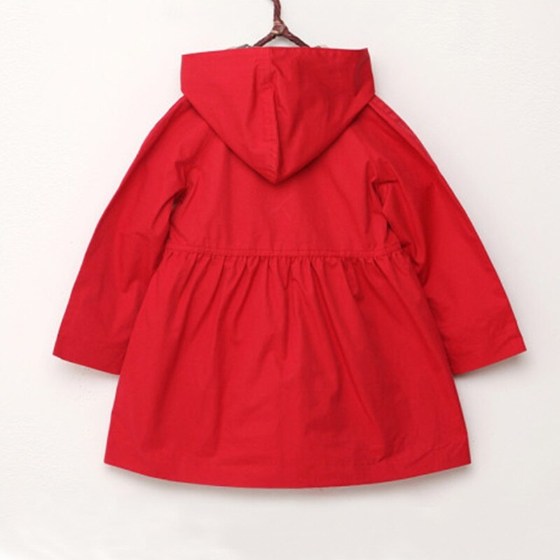 Kinderen Baby Meisjes Winter Windjack Jas Peuter Uniform Lange Mouw Knop Hooded Kinderen Meisje Jassen Bovenkleding