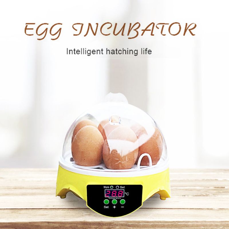 Smart Home 7 Grid eggs Incubator Digital Mini Poultry Chicken Duck Hatcher K4UA