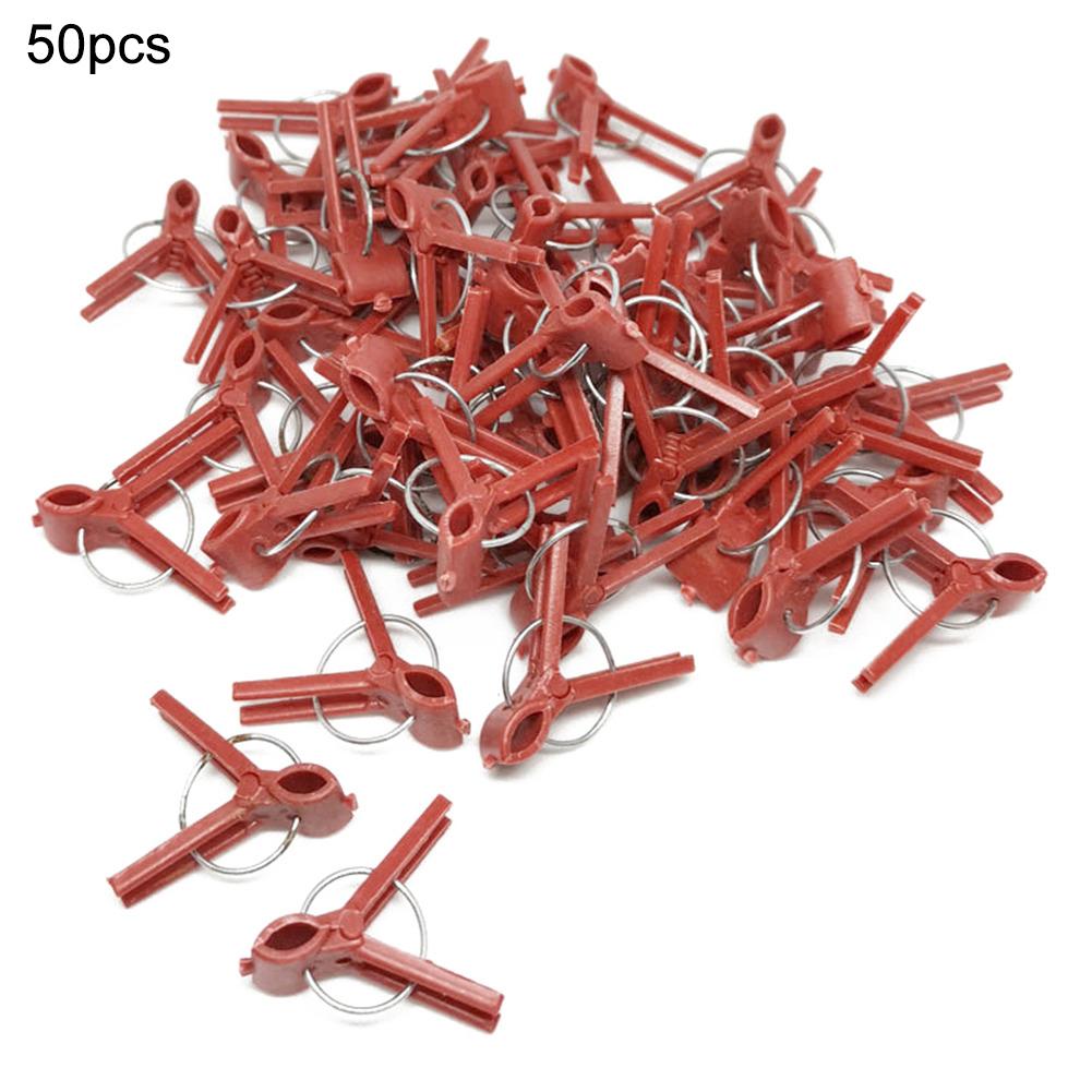 Pinzas de plástico para Injerto de plantas, herramientas de jardín para pepino, sandía, jardín, verduras, flores, tomate, vid, arbustos, plantas, 30E, paquete de 50 Uds.: Round Nozzle