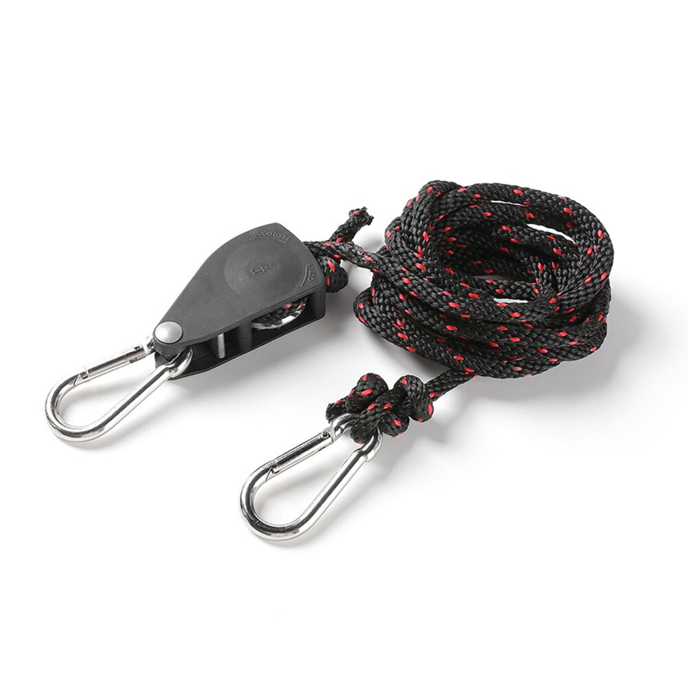 1 conjunto tenda fixa fivela polia tensor ajustável corda fixador catraca cabides luzes de levantamento acampamento toldo corda vento: L