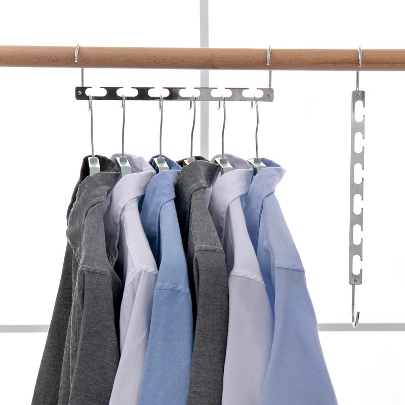 6 gat Shirts Kleerhanger Houders Multifunctie Bespaar Ruimte antislip Kleding Organizer Praktische Rekken Hangers voor Kleding