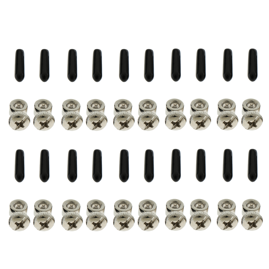 Componentes de cuerda de salto de velocidad, tornillos de ajuste, extremos de tapas, longitud de Hardware, pernos de tornillo ajustables, 5/10 pares: BLANCO