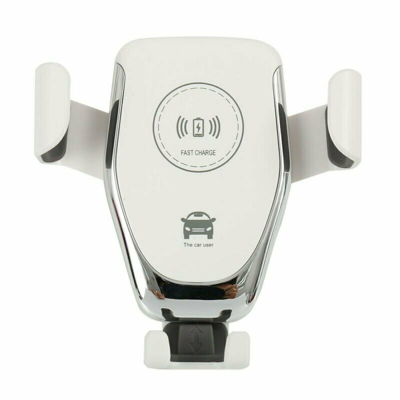 Wireless Car Charger Holder QI Mount Infrared Sensor Fast Charging for Samsung S10 S9 S8 iPhone X XR XS11 8 Automatic Clamping: White