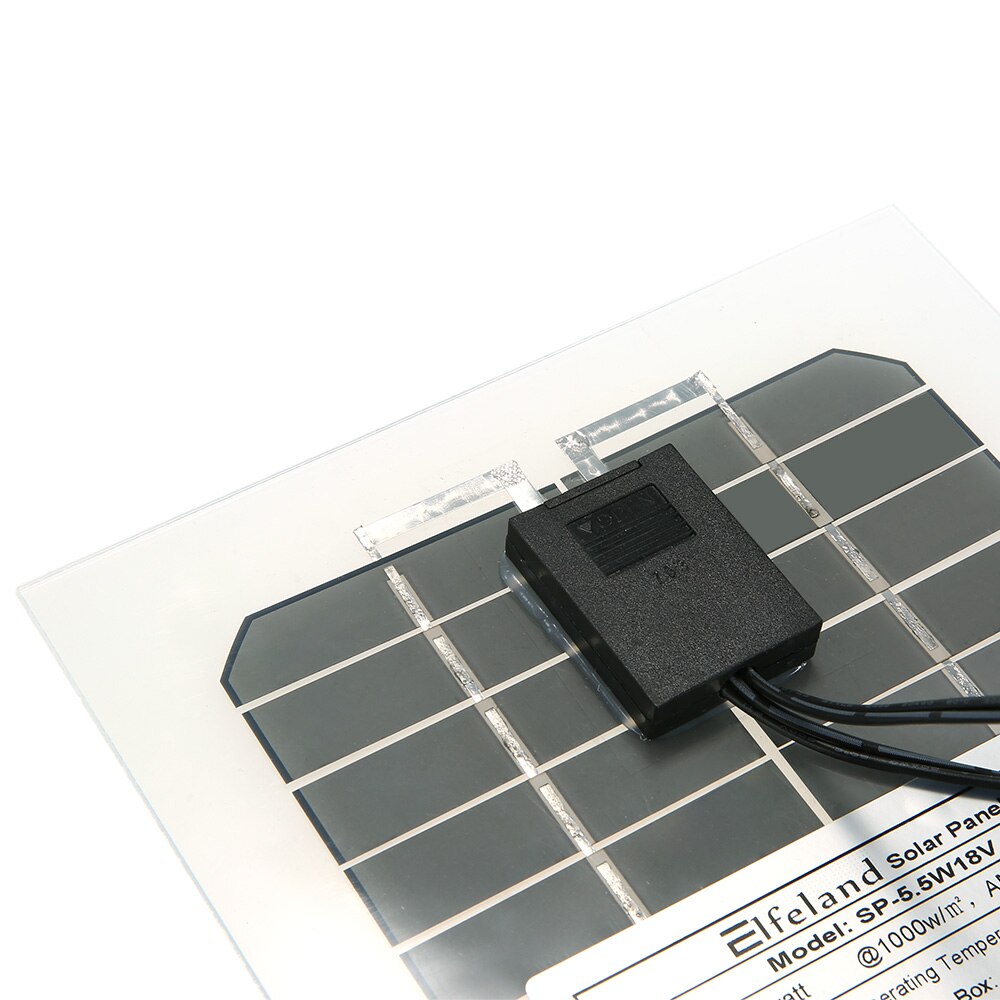 18V 5.5W 31.5 x 16.5 x 0.15CM Semi Flexible Solar Panel With Cables Transparent Monocrystalline Solar Panel With 2 Clips