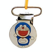 5 st barn bte hörapparatklämma säkerhetslina otoclipskydd för att förhindra fall och förlust binaural: Doraemon